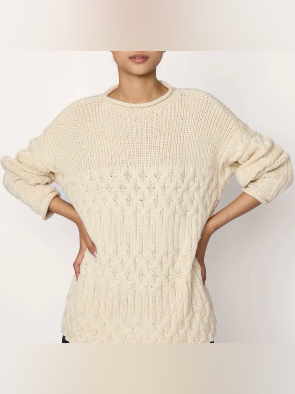Laude the Label Heritage Cable Sweater